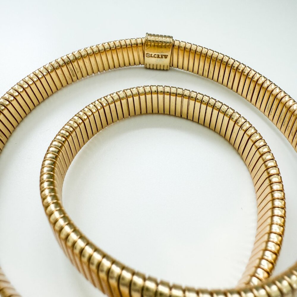 J. CREW Double Stretch Bracelet - Gold Tone  - OS